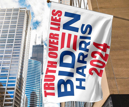 Truth Over Lies Biden Harris 2024 Flag Supporters Biden Harris Political Flag For Democrats