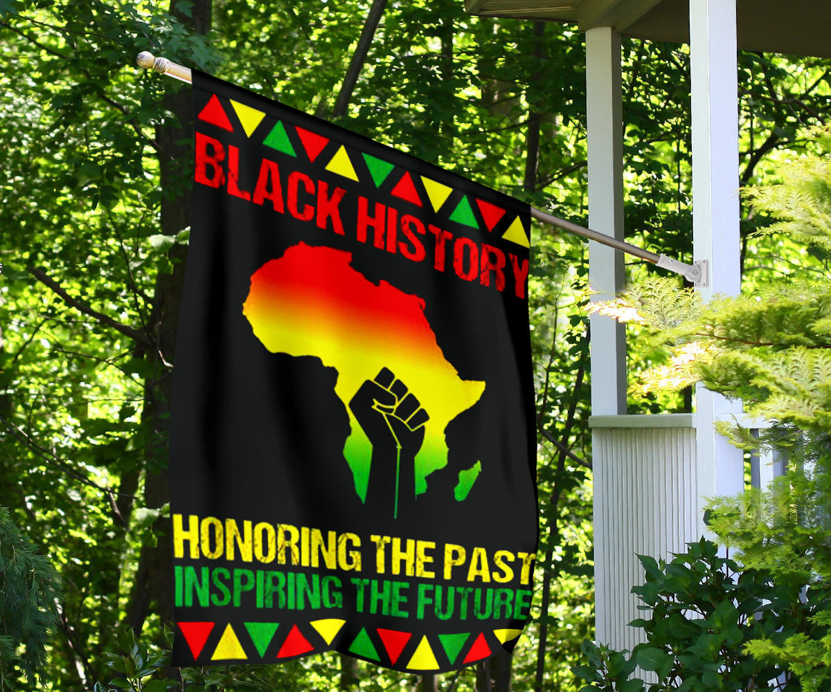 Black History Flag Honoring The Past Inspiring The Future Black History Month Flag Decor