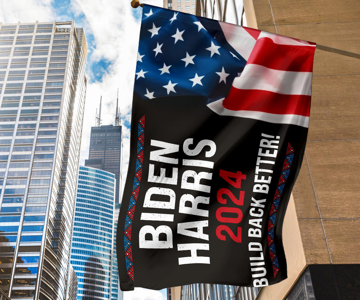 Biden Harris 2024 Flag Build Back Better Joe Biden 2024 Campaign Voting Banner