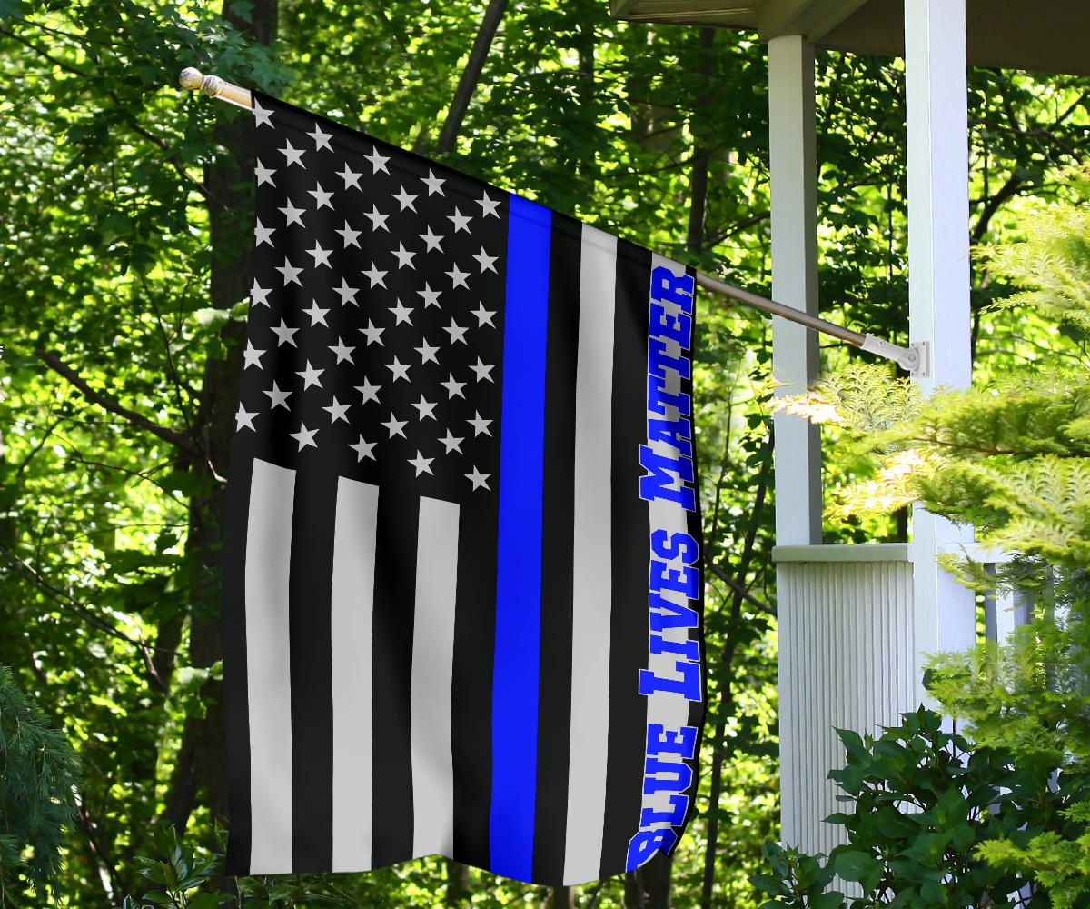 Blue Lives Matter American USA Police Flag Honoring Men Women Law Enforcement Officers