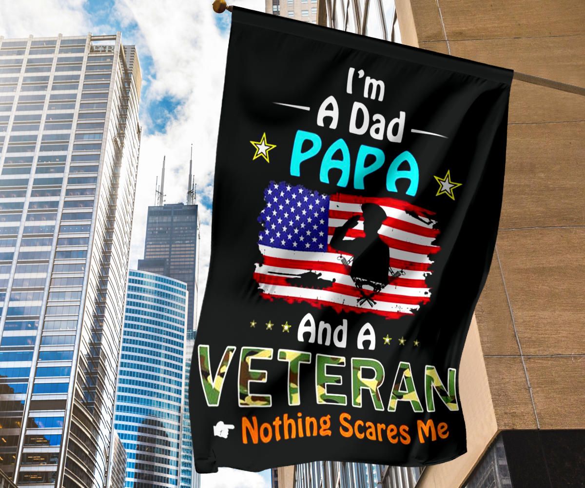 I'm A Dad And A Veteran Flag Proud Dad Veteran Father's Day Gift Ideas 2024