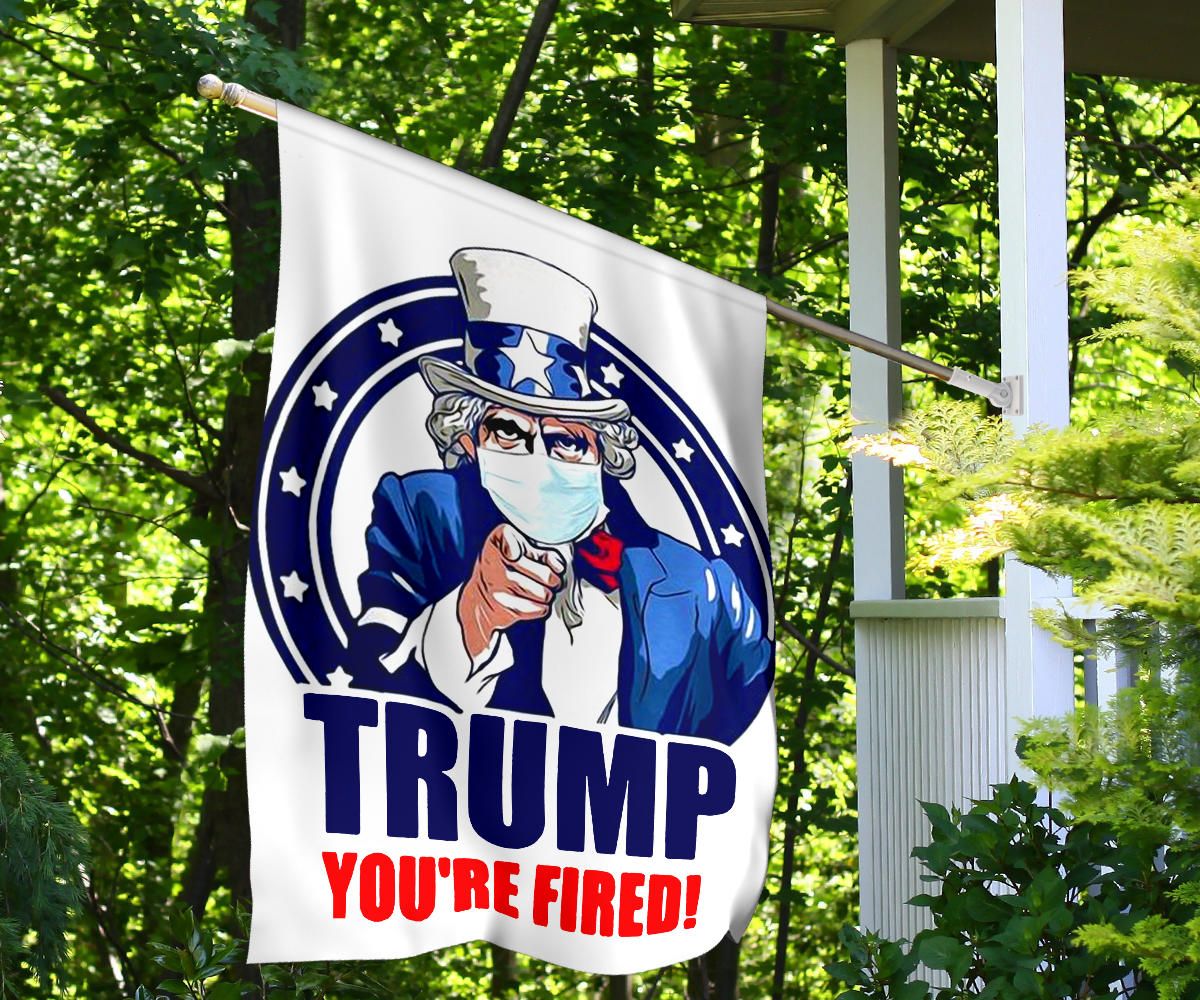 Trump You're Fired Flag Anti Trump Flag Funny Anti Trump Meme Merch Biden Won Trump Lost