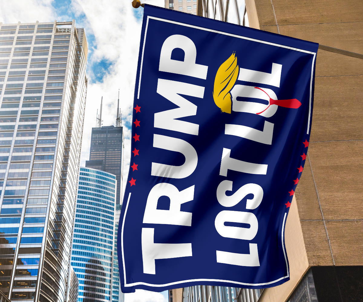 Trump Lost LOL Flag Funny Anti Trump Merchandise Support Biden For President 2024