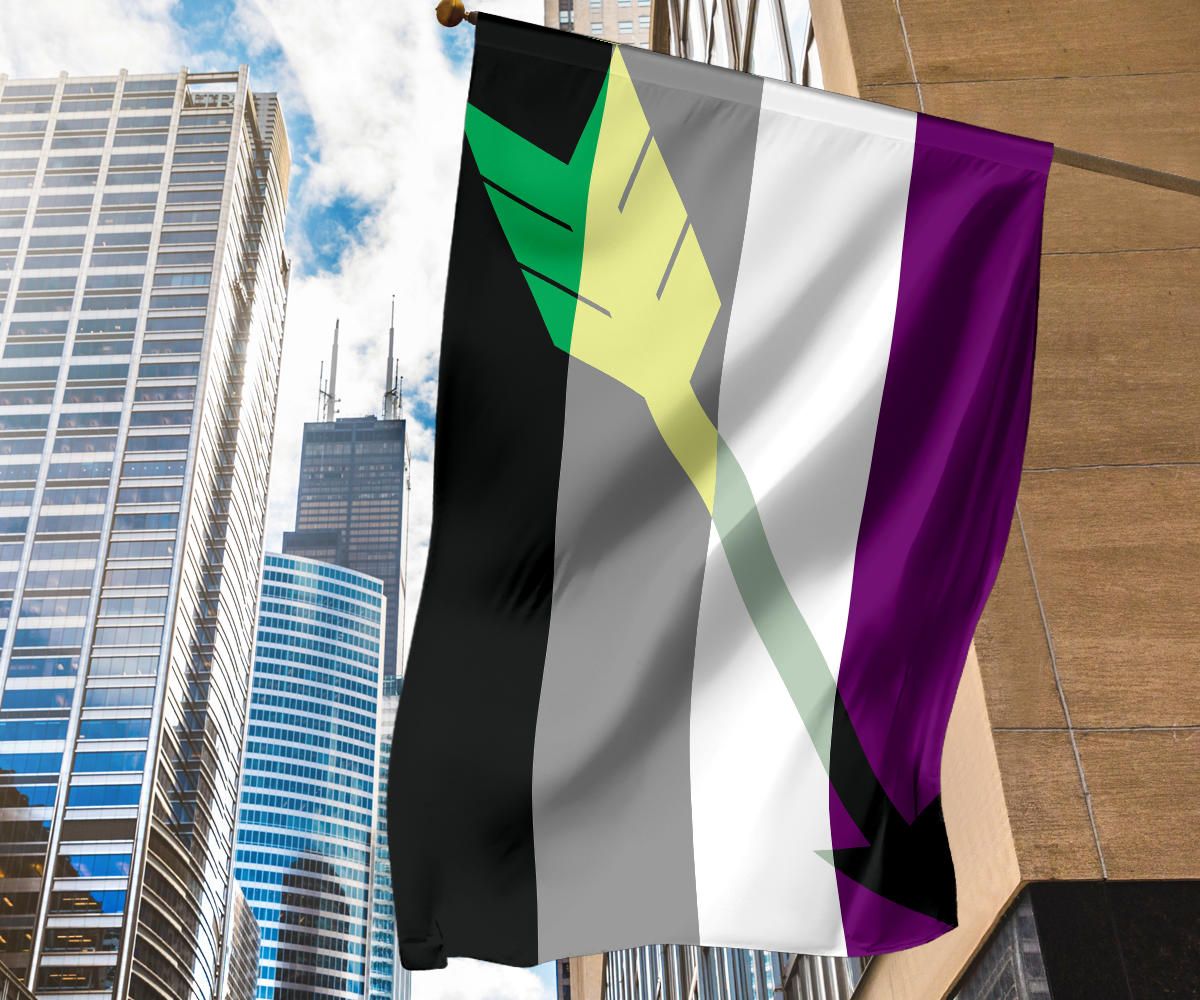 Aroace Flag Arrow Aromantic Asexual Pride Flag Outdoor Decoration LGBT Merch