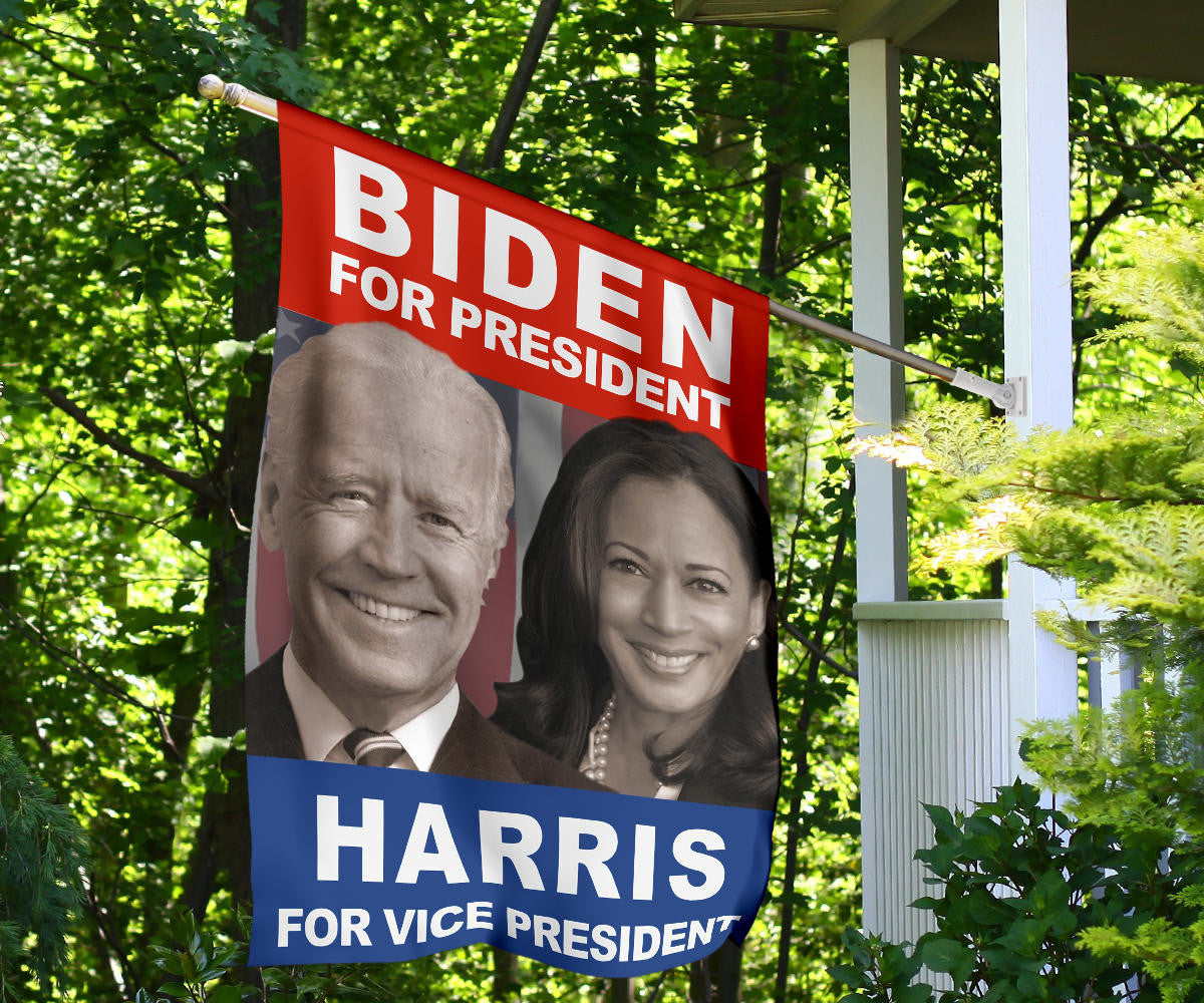 Biden For President Harris For Vice President Flag Support For Political Campaign 2024 Election