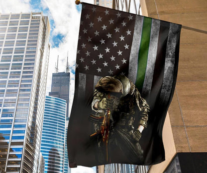 Thin Green Line American Flag Honoring Men Women Our Military Flag Inside Outside Decor