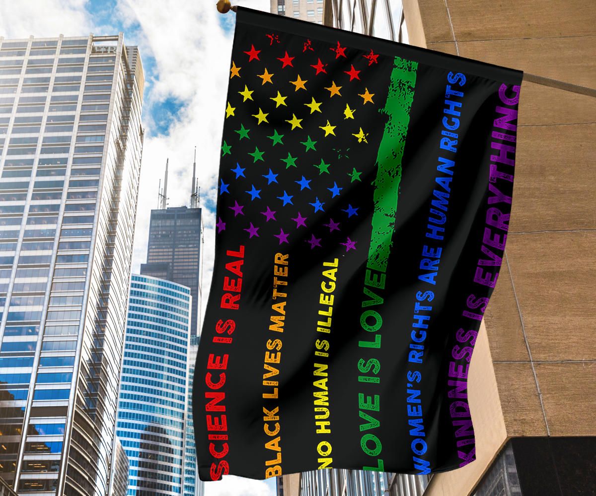 American LGBT Pride Flag Scacience Is Real Black Lives Matter Gay Flag For Pride Parade