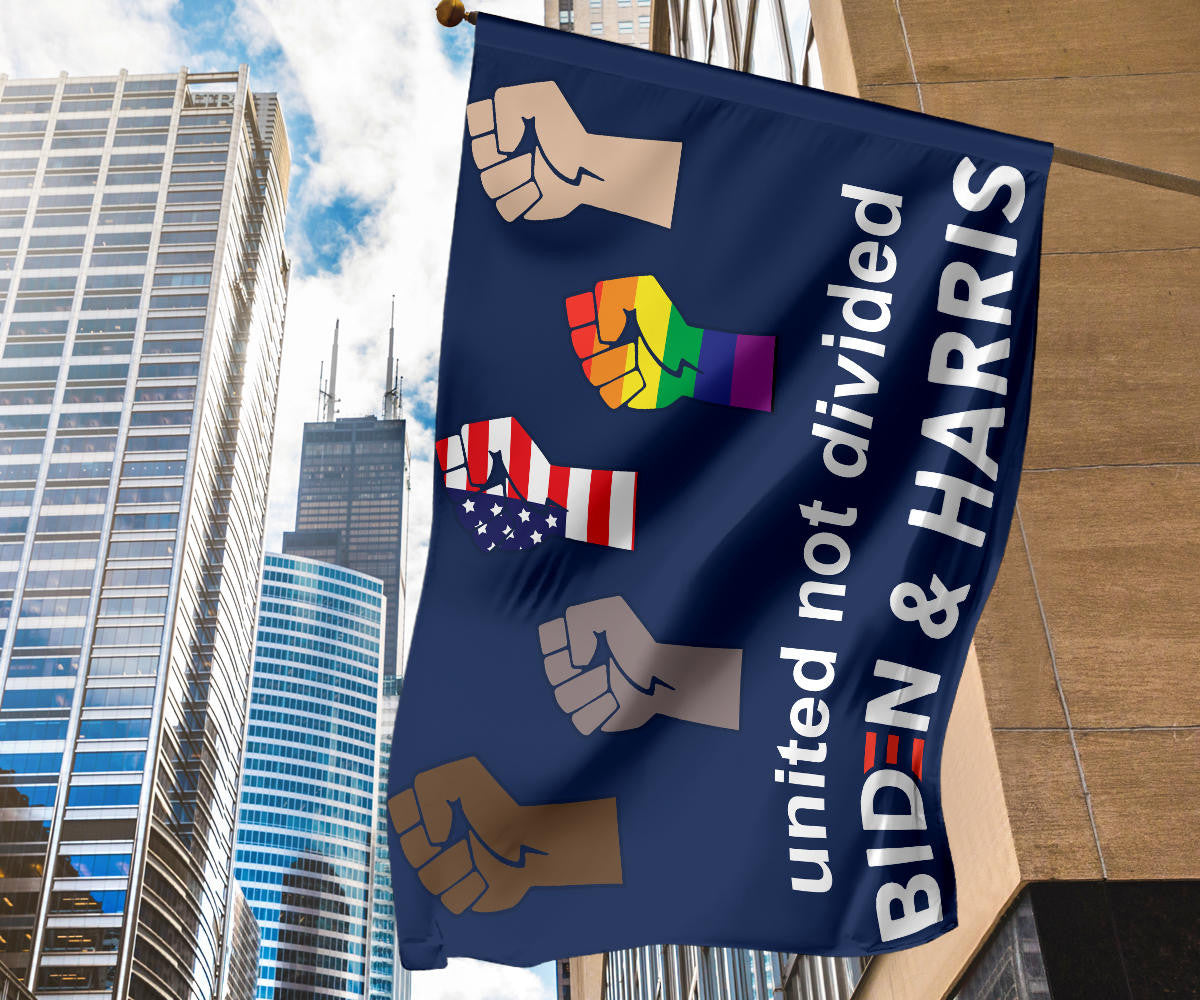 United Not Divided Biden And Harris Flag Patriotic LGBT Voters Biden Political Lawn Flags