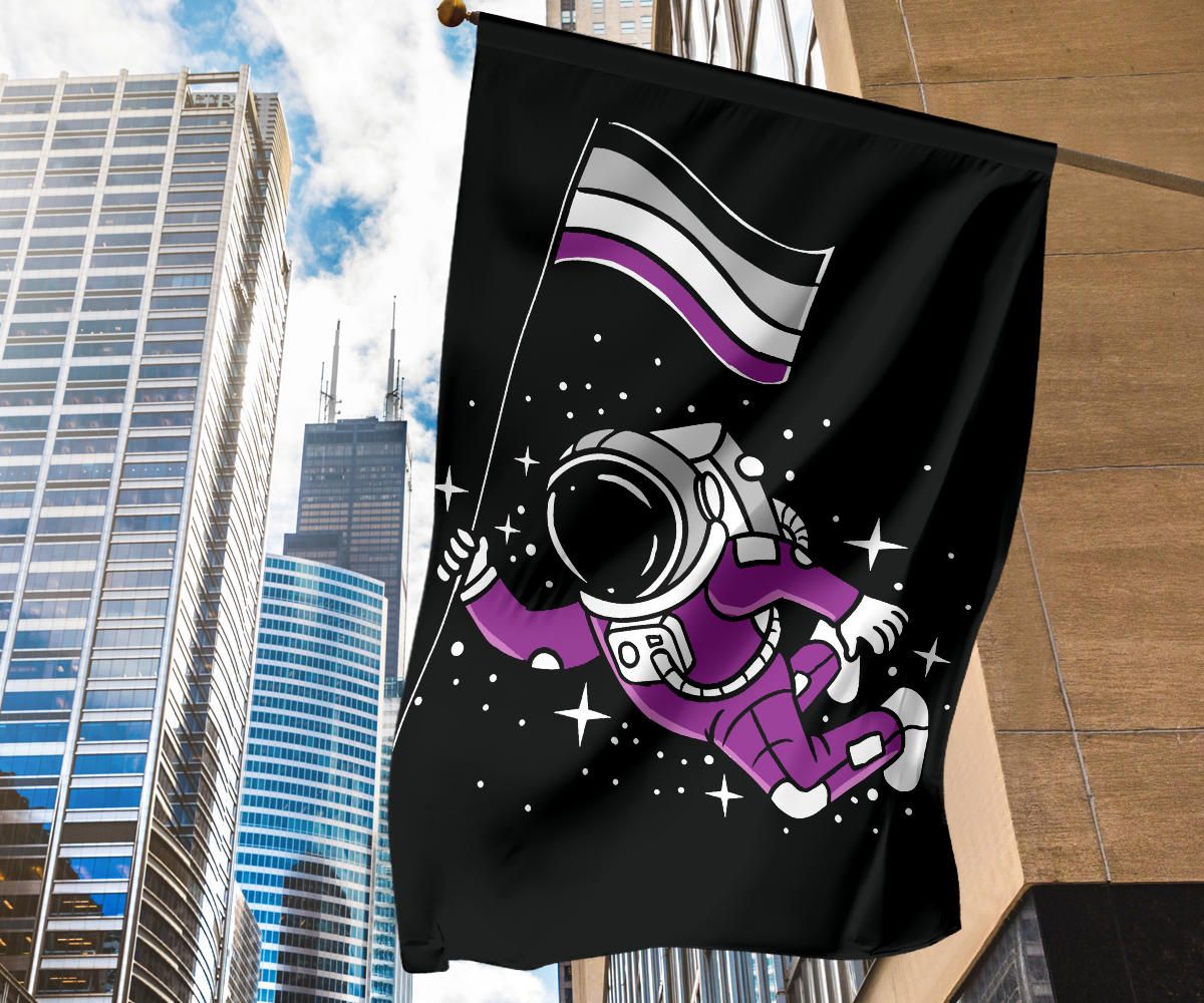 Astronaut Space Asexual Flag International Asexuality Day LGBT Merch Ace Flag