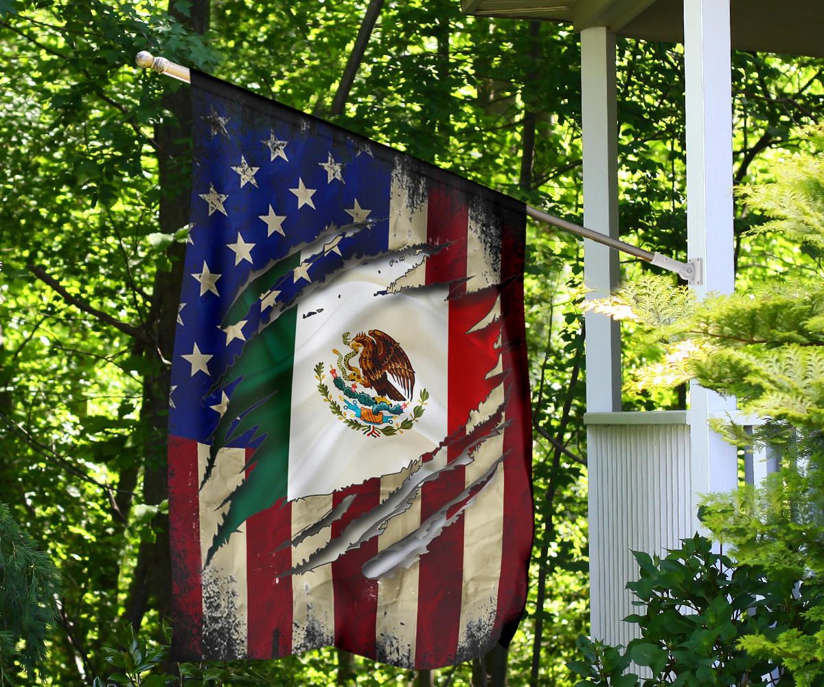 USA Mexico Combination Flag Mexican American Friendship Patriotic Flag