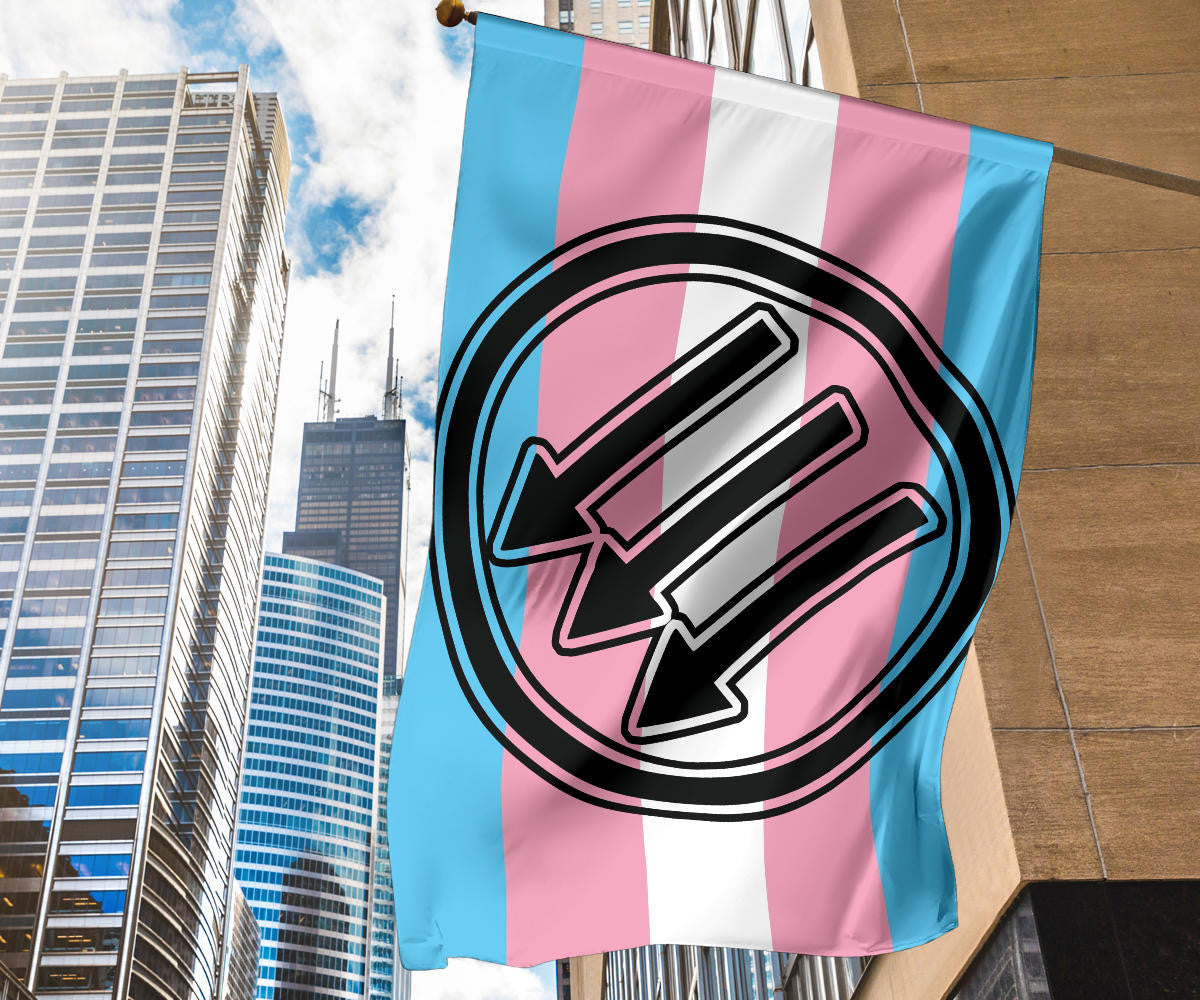 Three Narrows Trans Pride Flag Transgender Anti Fascist Anti Homophobic Flag