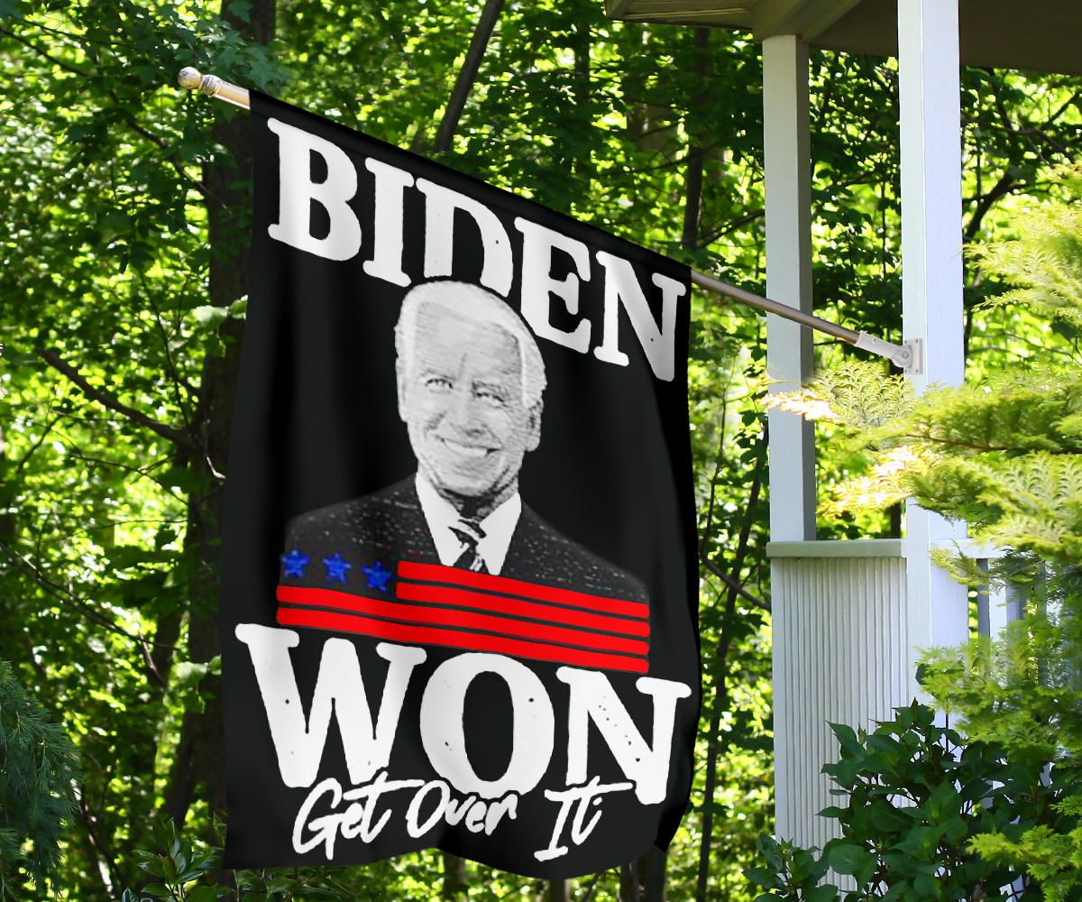 Biden Won Get Over It Flag Trump Lost Lol Flag Loser Trump Biden Harris Merch