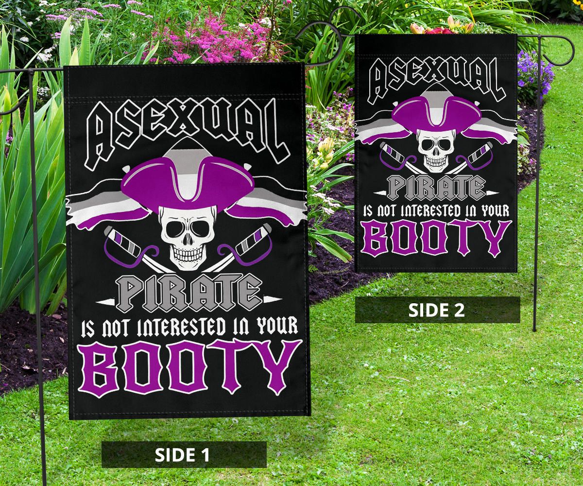 Asexual Flag Asexual Pirate Is Not Interested In Your Booty Flag LGBT Ace Flag