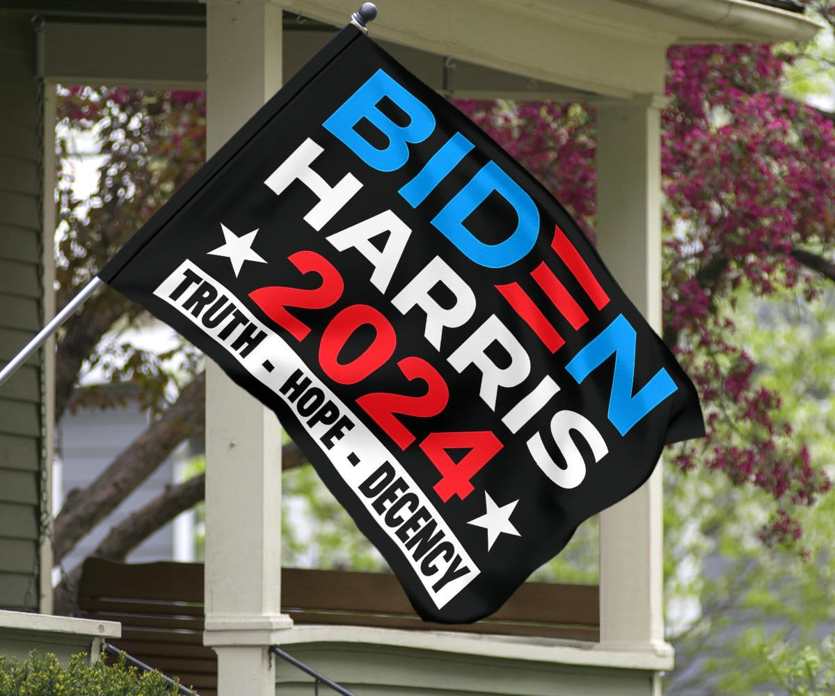 Biden Harris 2024 Truth Hope Decency Flag Vote For Biden Harris Merch 2024 Election