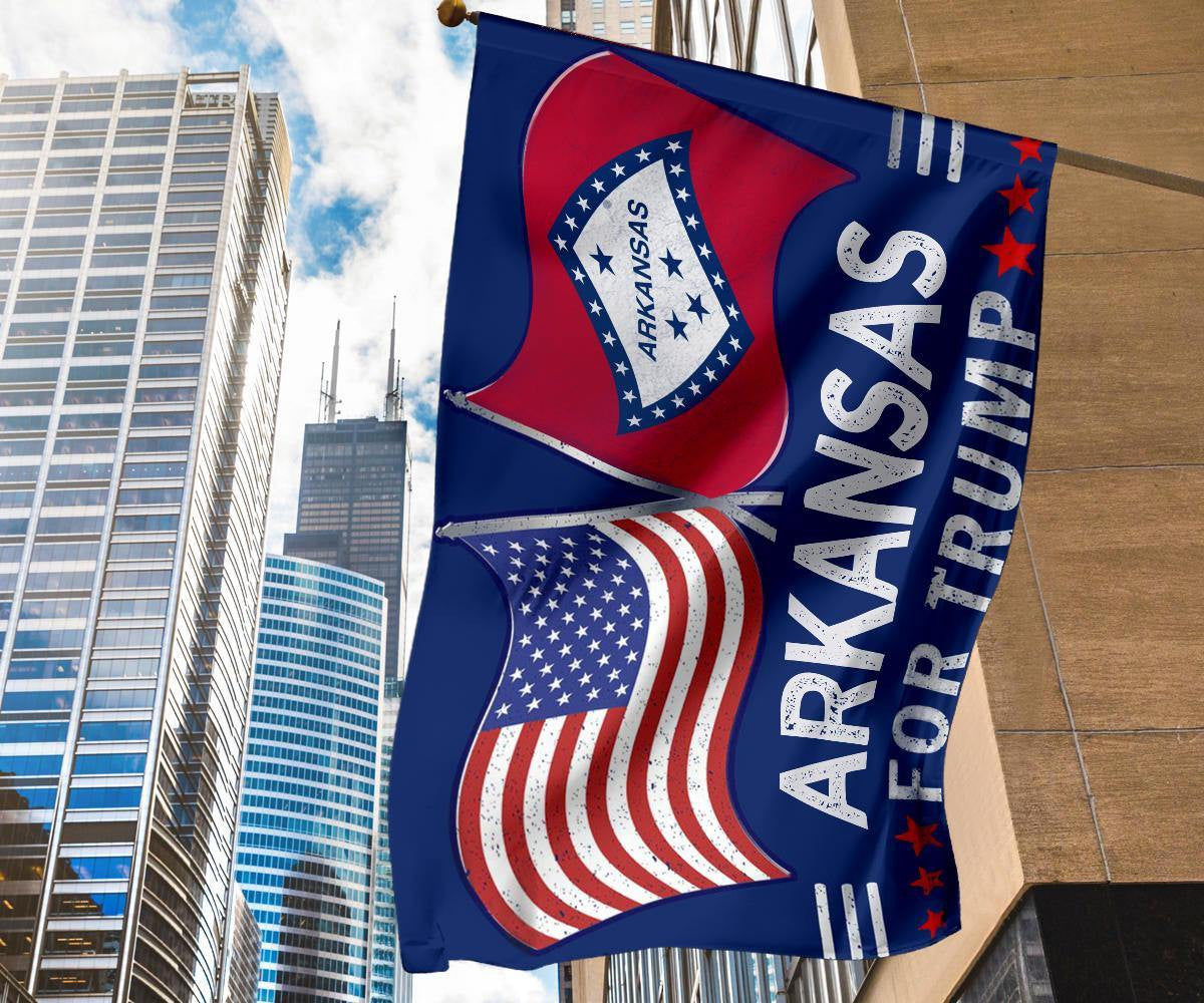 American Arkansas Flags Support for President