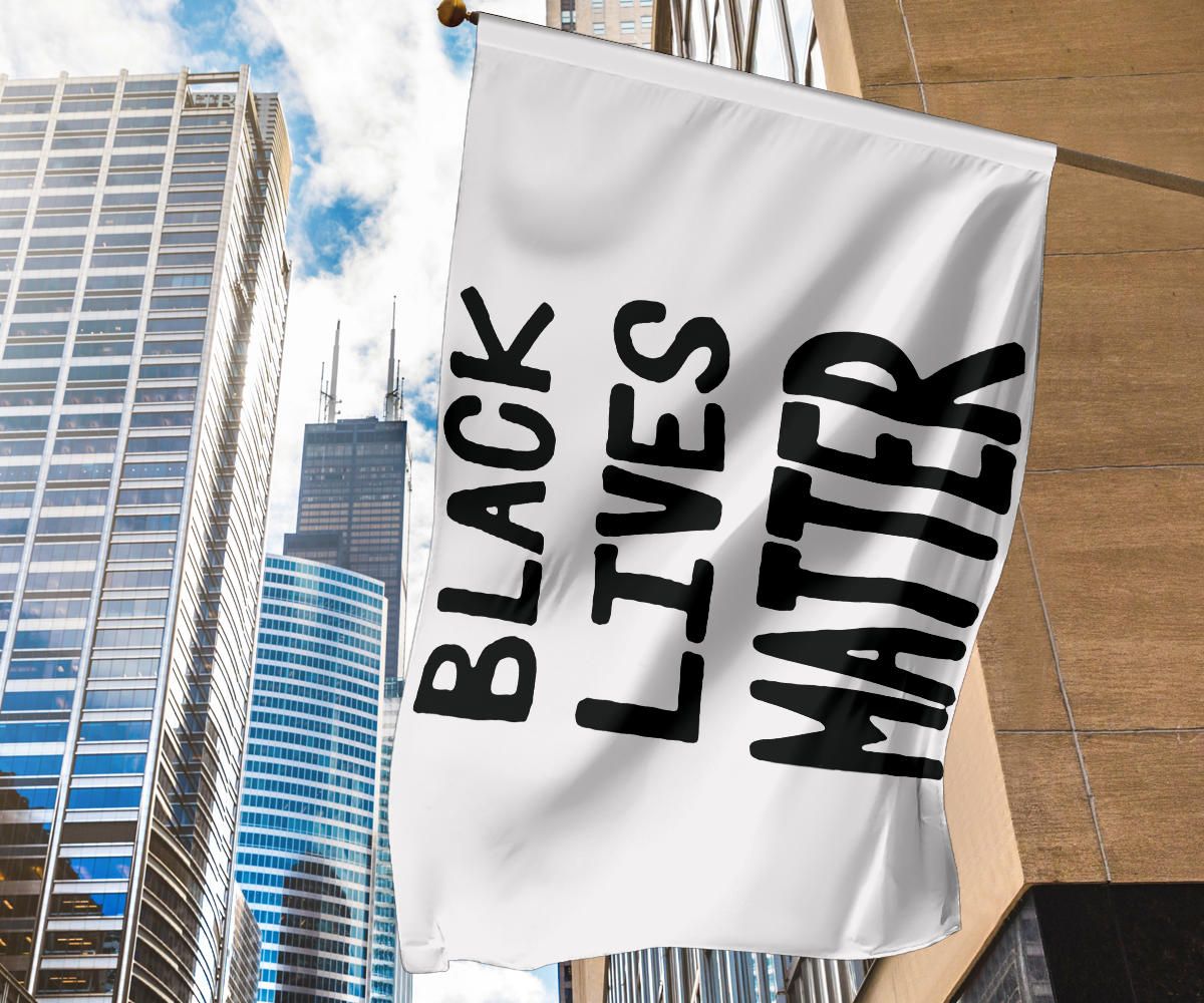 Black Lives Matter Flag Social Justice Activist BLM Flag Banner Indoor Outdoor Decor