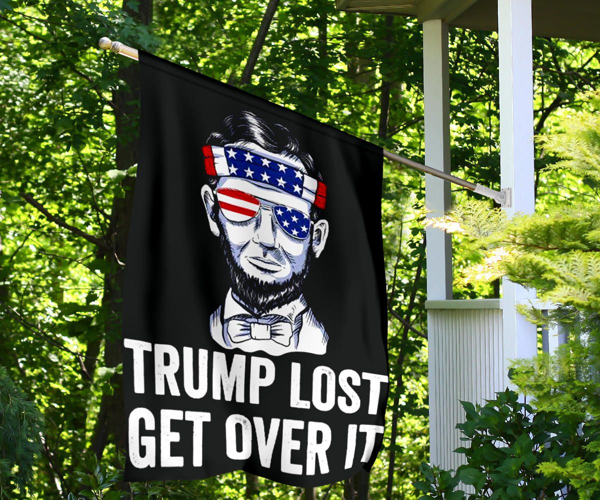 Trump Lost Flag Trump Lost Get Over It Anti Trump Flag Donald Trump Loser Merchandise