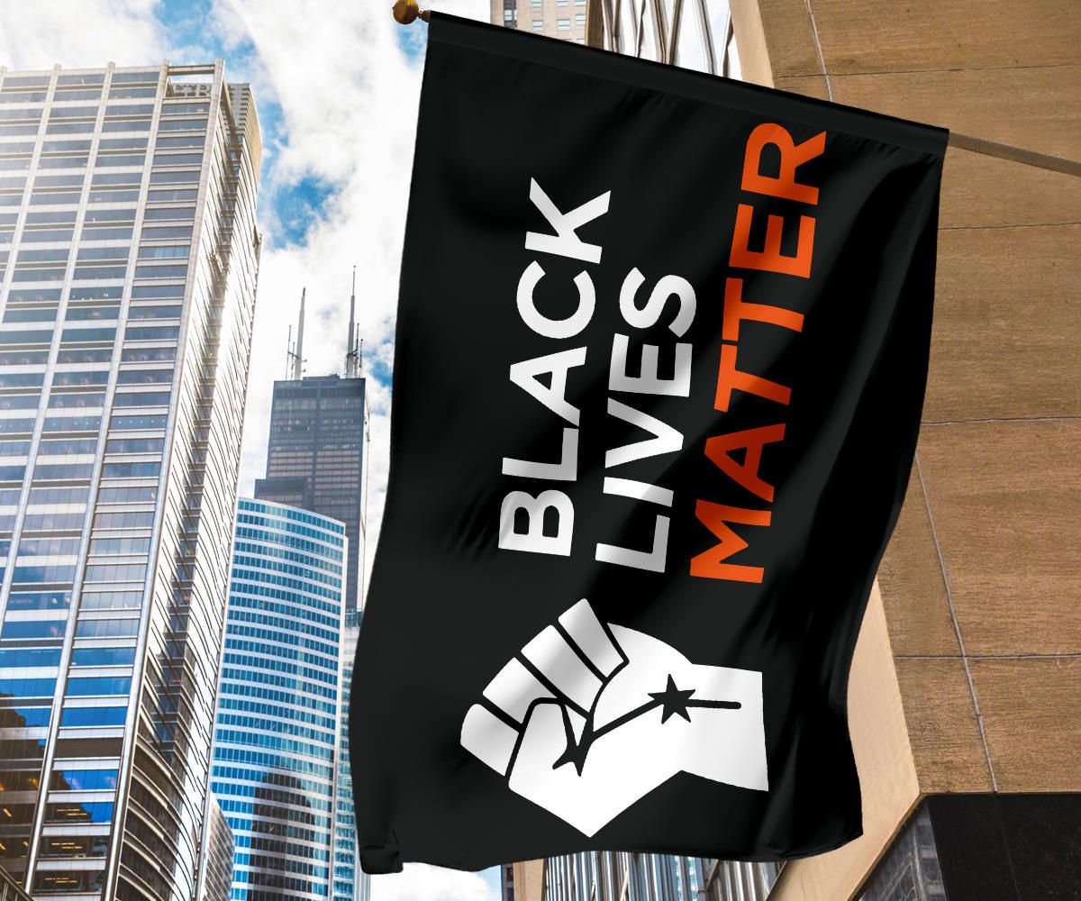 Black Lives Matter Flag Blm Fist Protest