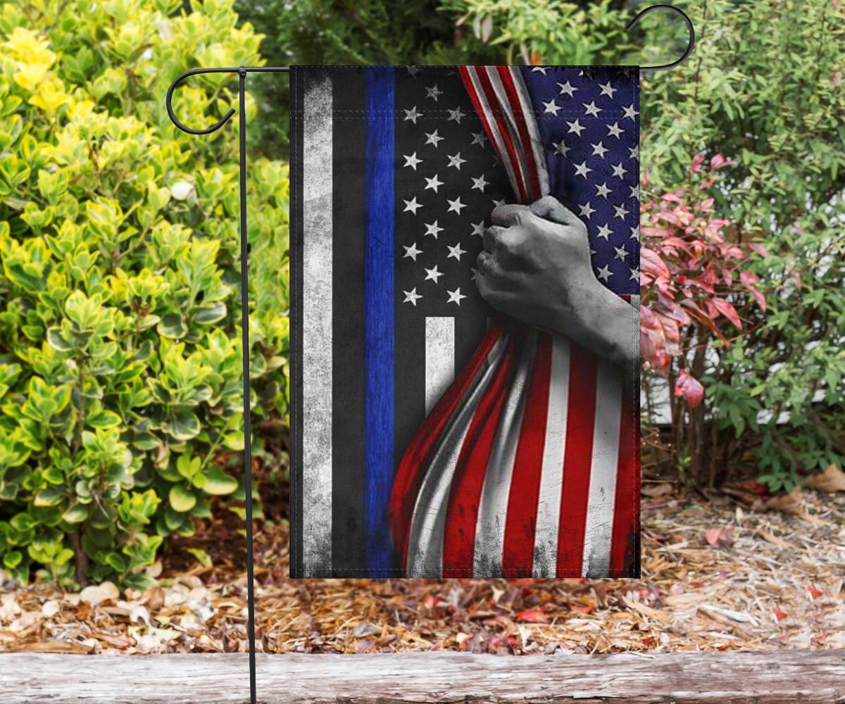 Thin Blue Line Flag Inside American Flag Best Gifts for Police Officers