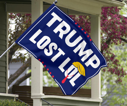 Trump Lost LOL Flag Funny Anti Trump Merchandise Support Biden For President 2024