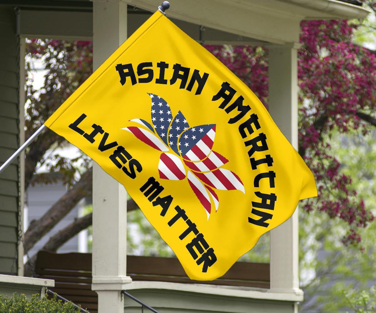 Asian American Lives Matter Flag Stop AAPI Hate Hate Is A Virus Asian Lives Matter Decor