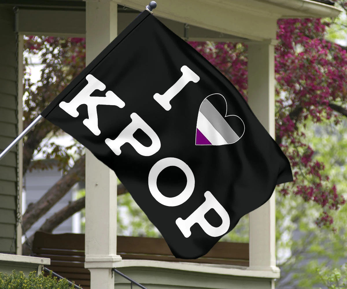 Asexual Flag I Love Kpop International Asexuality Day LGBT Pride Parade Ace Flag