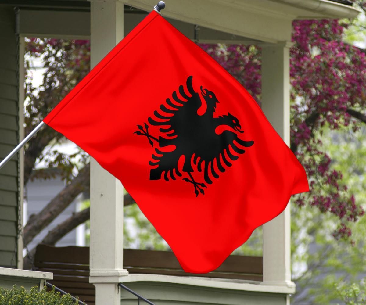 Albanian Flag National Flag Day Of Albanian Banner Hanging Indoor Outdoor