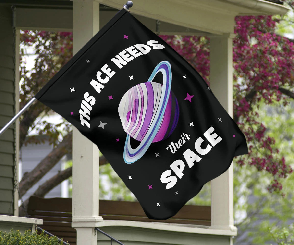 Asexual Flag This Ace Needs Their Space International Asexuality Day LGBT Ace Flag