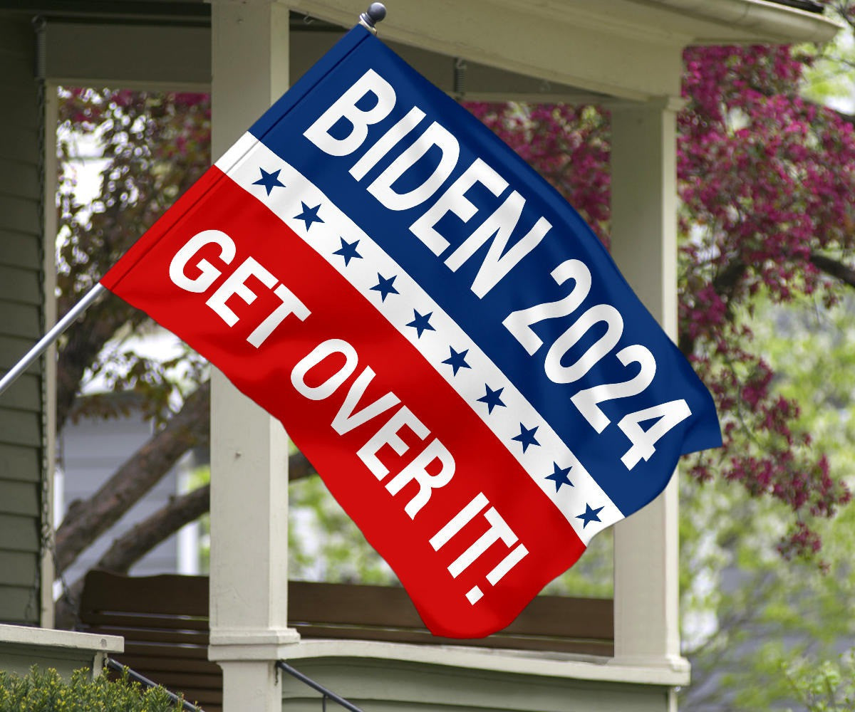 Biden 2024 Get Over It Flag Supporters Joe Biden Campaign Merchandise