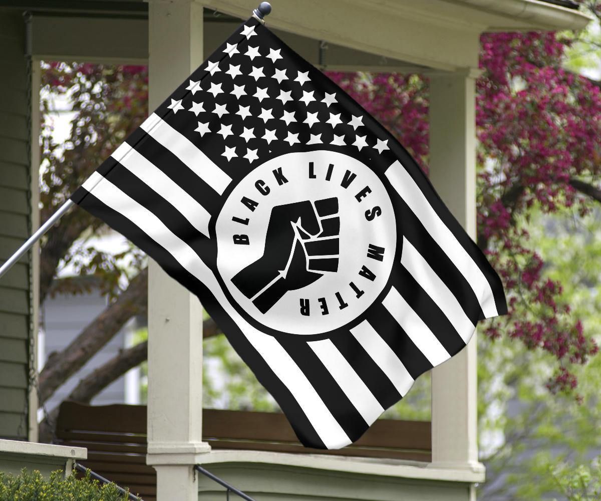 American Black Lives Matter Flag Blm Fist Flag Protest