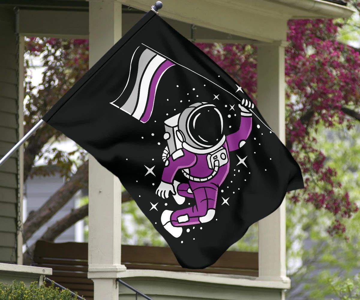 Astronaut Space Asexual Flag International Asexuality Day LGBT Merch Ace Flag