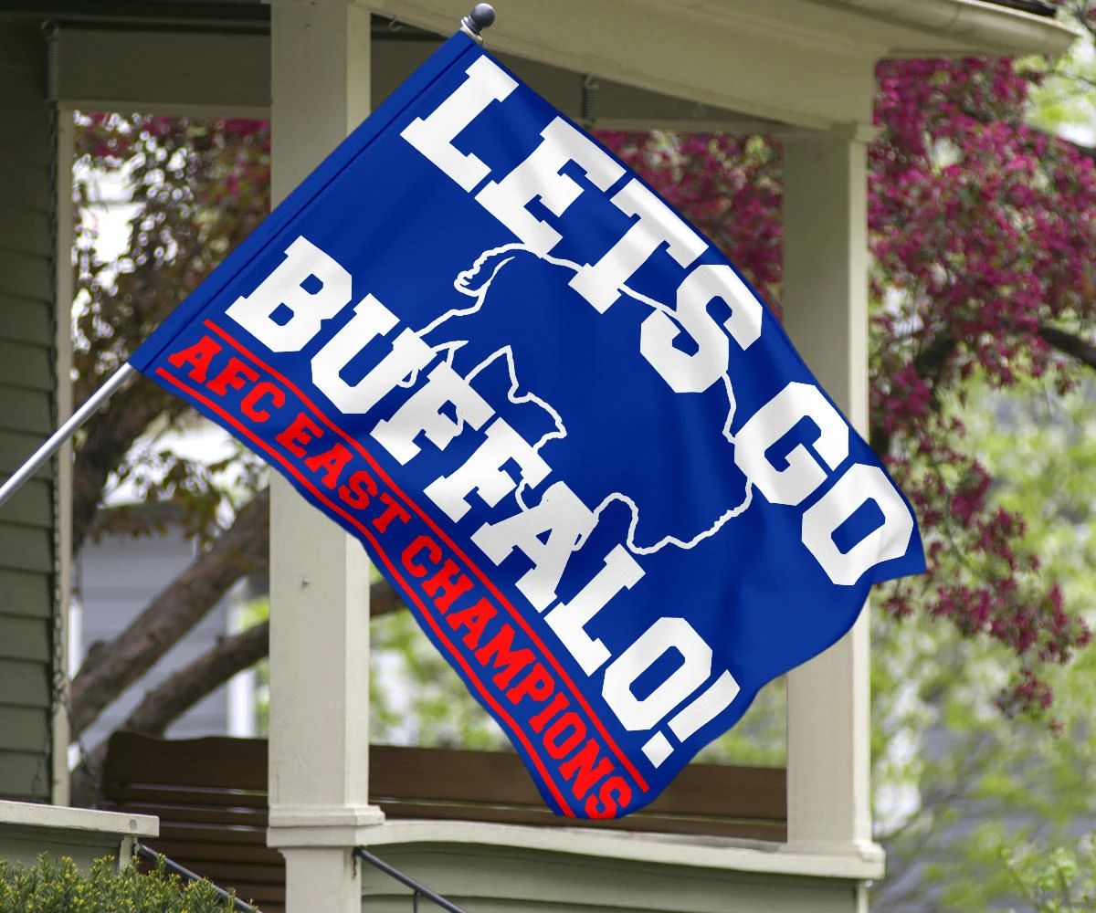 Buffalo Bills Flag Let's Go Buffalo Afc East Champion 2024 Buffalo Bills Outdoor Flag