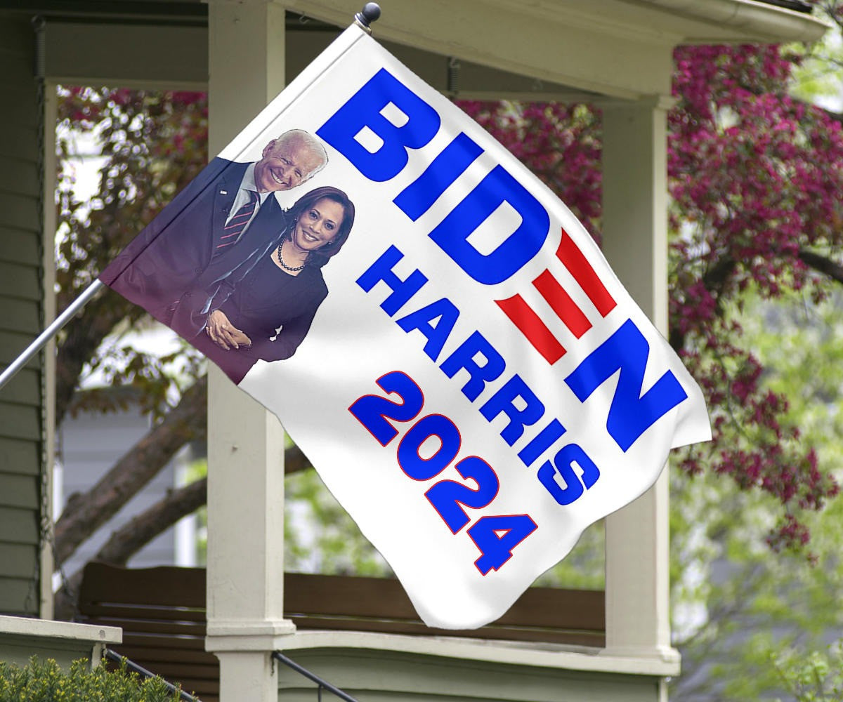 Biden Harris 2024 Flag Kamala Harris Vice President Joe Biden President 2024 Political Merch