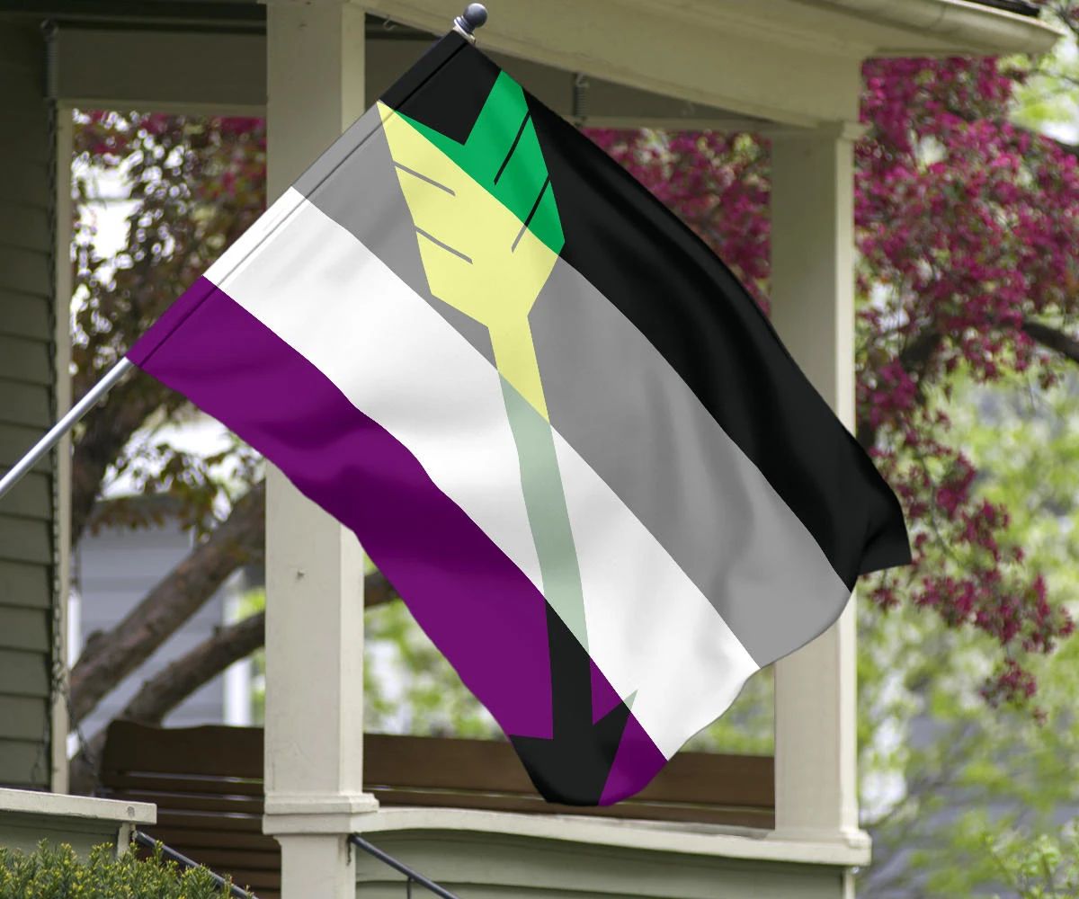 Aroace Flag Arrow Aromantic Asexual Pride Flag Outdoor Decoration LGBT Merch