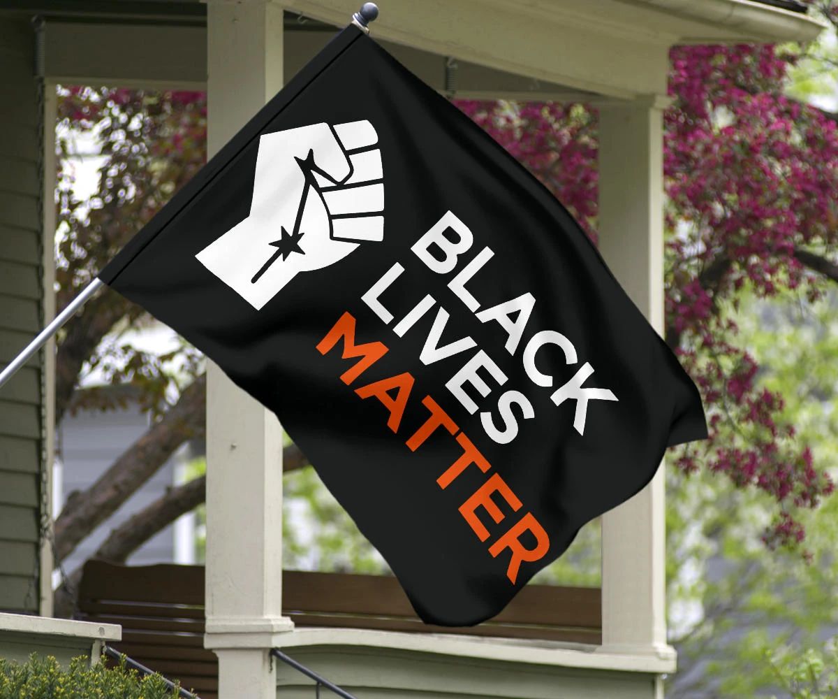 Black Lives Matter Flag Blm Fist Protest