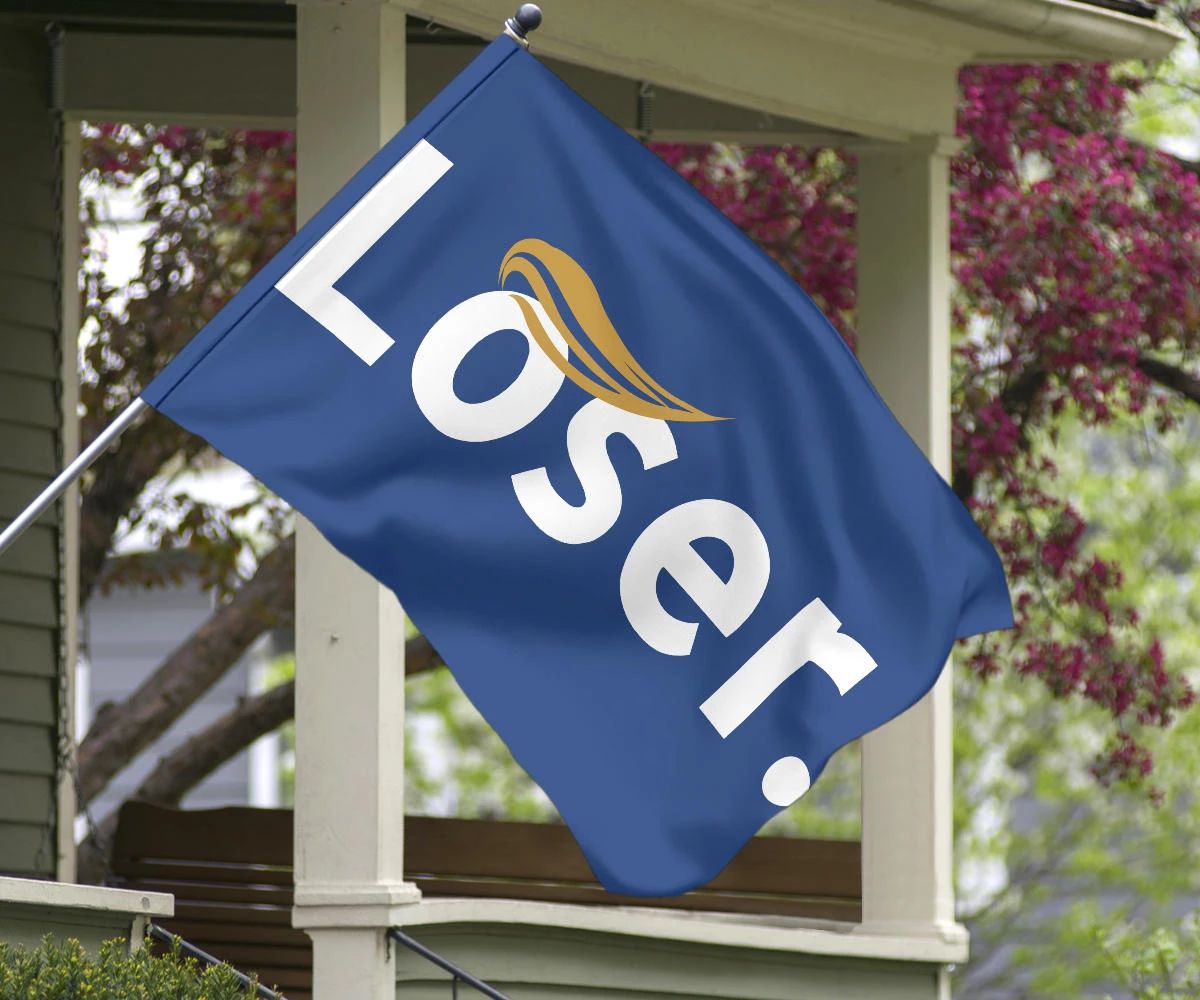 Trump Loser Flag Trump Lost Get Over It Flag Anti Trump Election Season Outdoor Banner