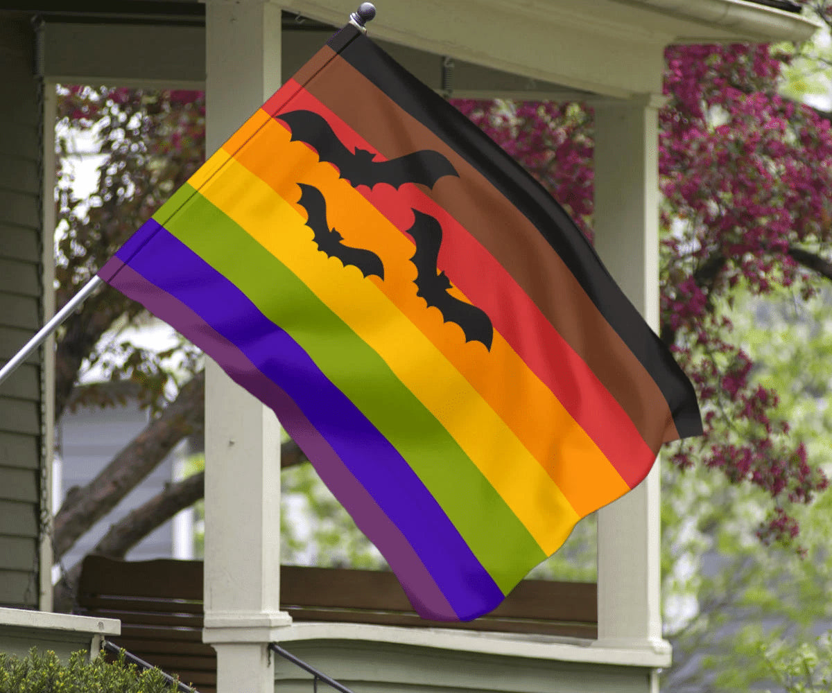 Halloween Pride Flag Bat Philadelphia Pride Flag Halloween Theme Decorations