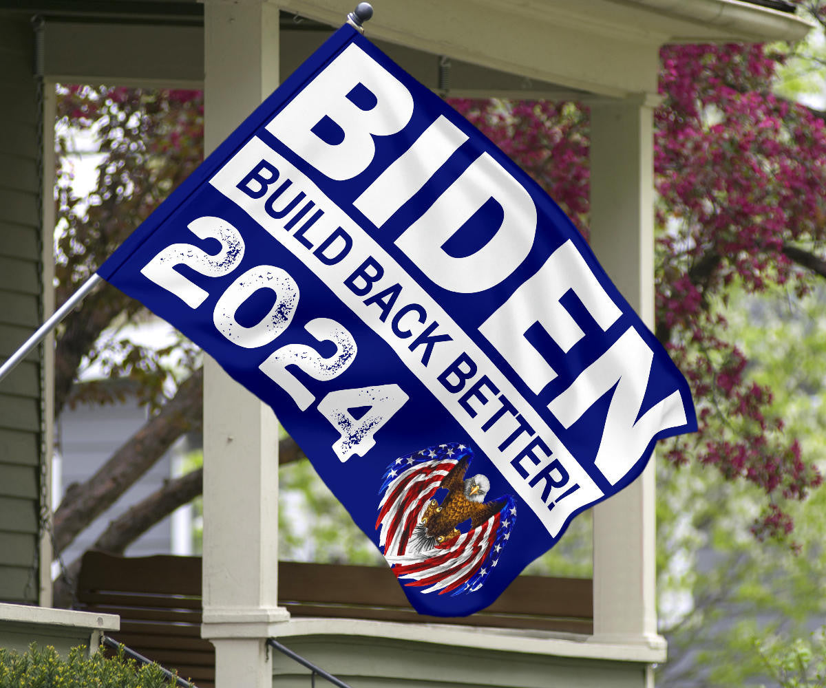 Biden Build Back Better 2024 Flag Joe Biden 2024 Flag President Campaign Merchandise