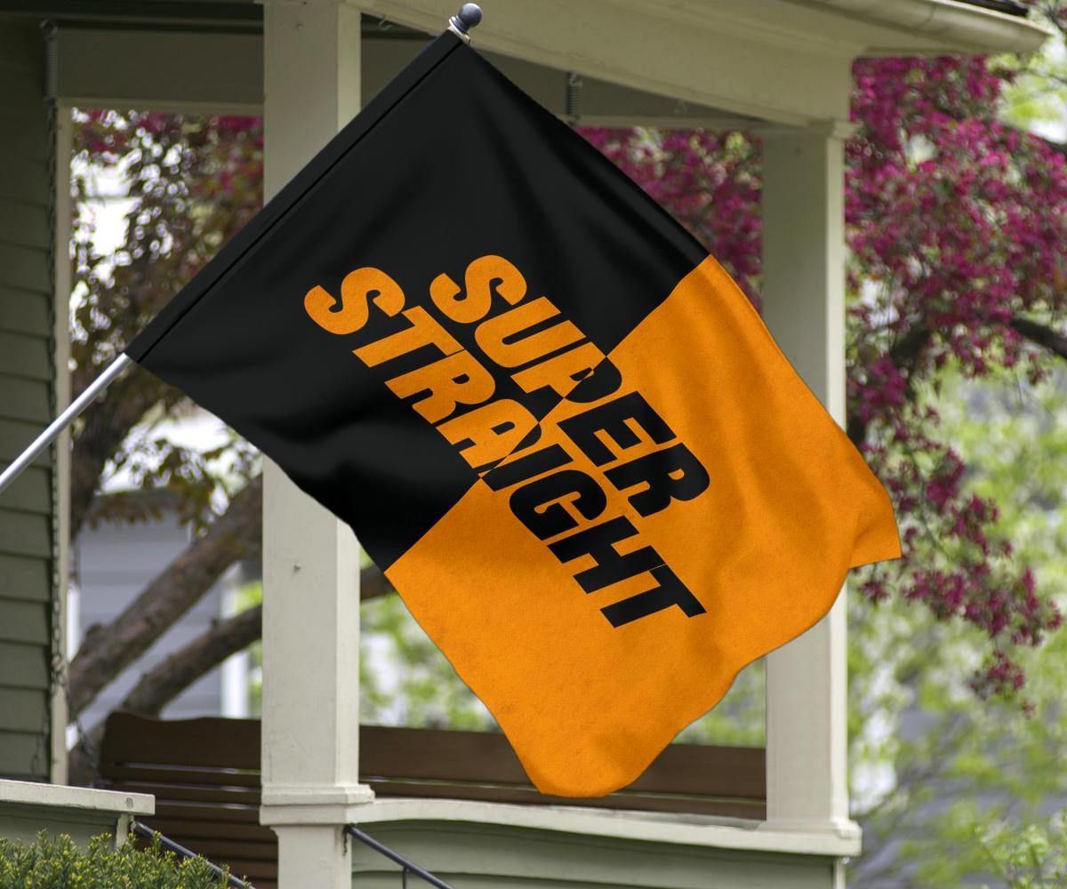 Black Orange Flag Super Straight Movement Flag Indoor Outdoor Decor