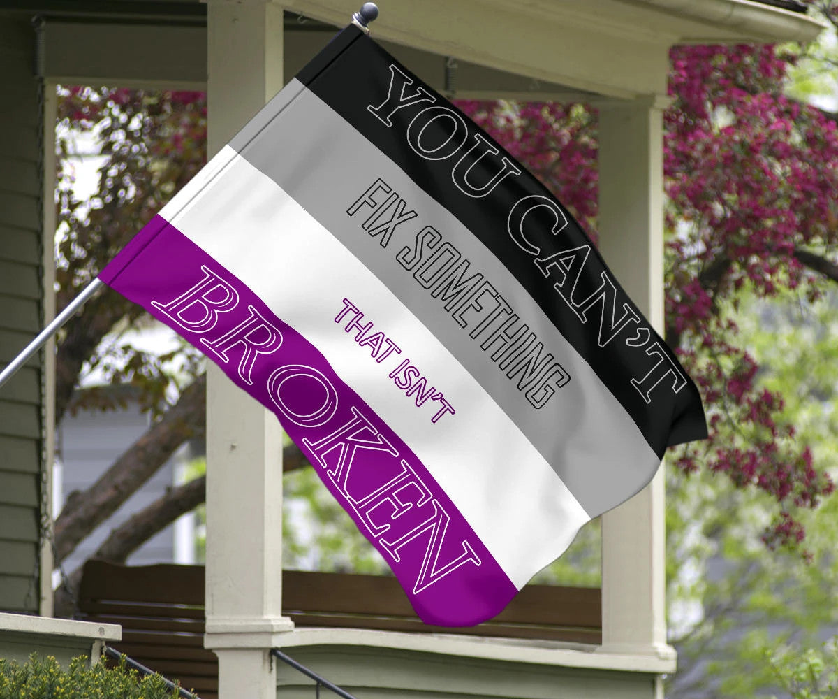 Asexual Flag You Can't Fix Something That Isn't Broken International Asexuality Day Ace Flag