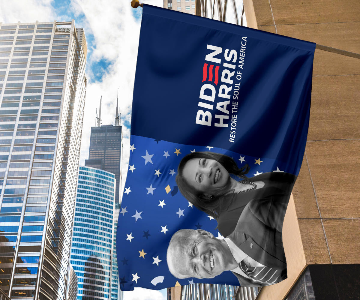 Biden Harris Restore The Soul Of America Flag 2024 Presidential Election Biden 2024 Merch