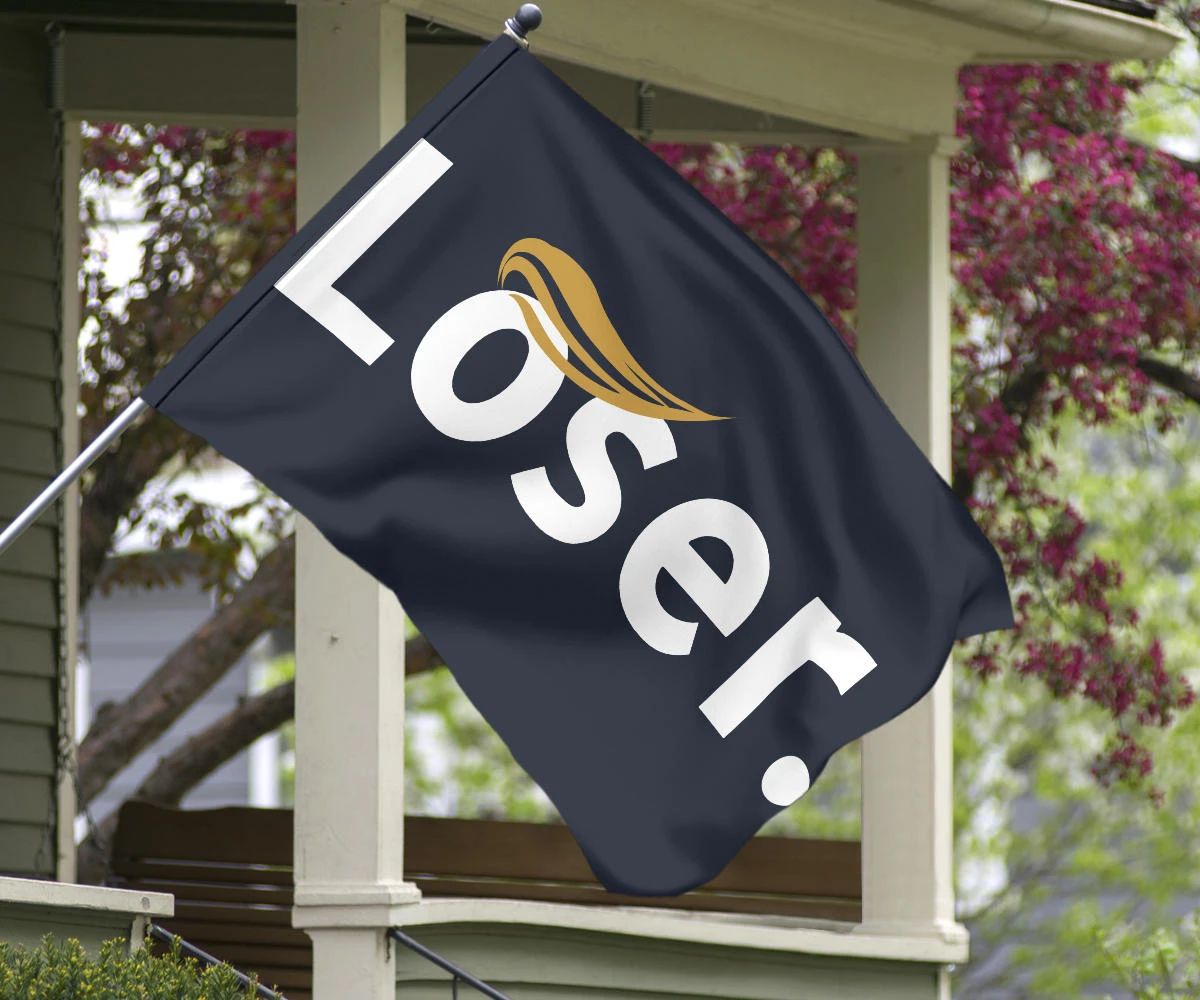 Trump Loser Flag Trump Lost Get Over It Flag Anti Trump Outdoor Decorations