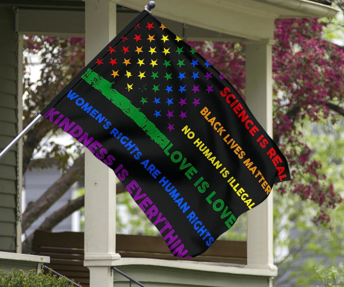 American LGBT Pride Flag Scacience Is Real Black Lives Matter Gay Flag For Pride Parade