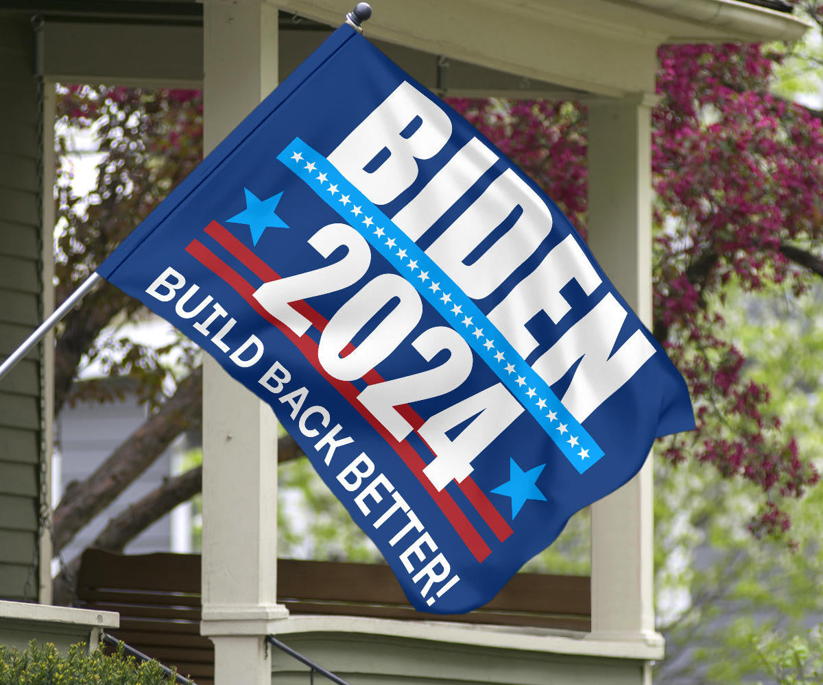 Biden 2024 Build Back Better Flag Re-Vote Joe Biden 2024 Campaign Merchandise