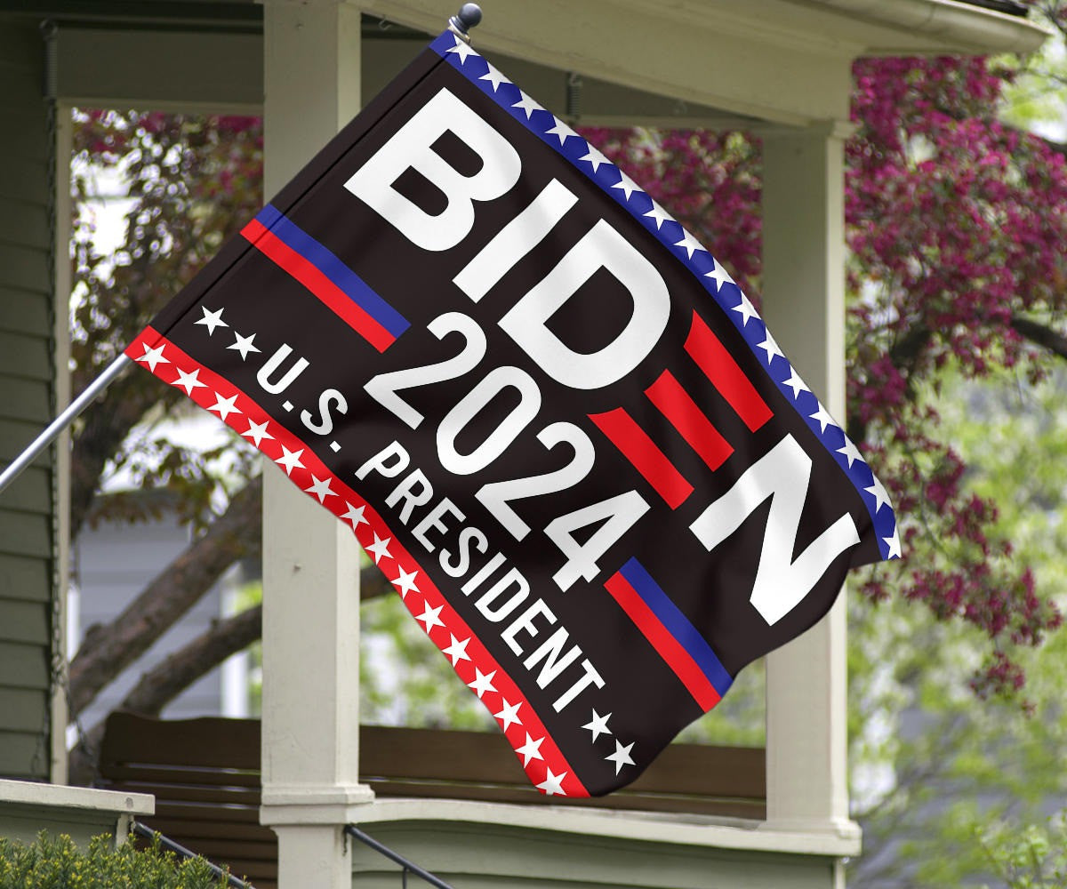 Biden 2024 US President Flag Re-Elect Biden For President Political Merchandise