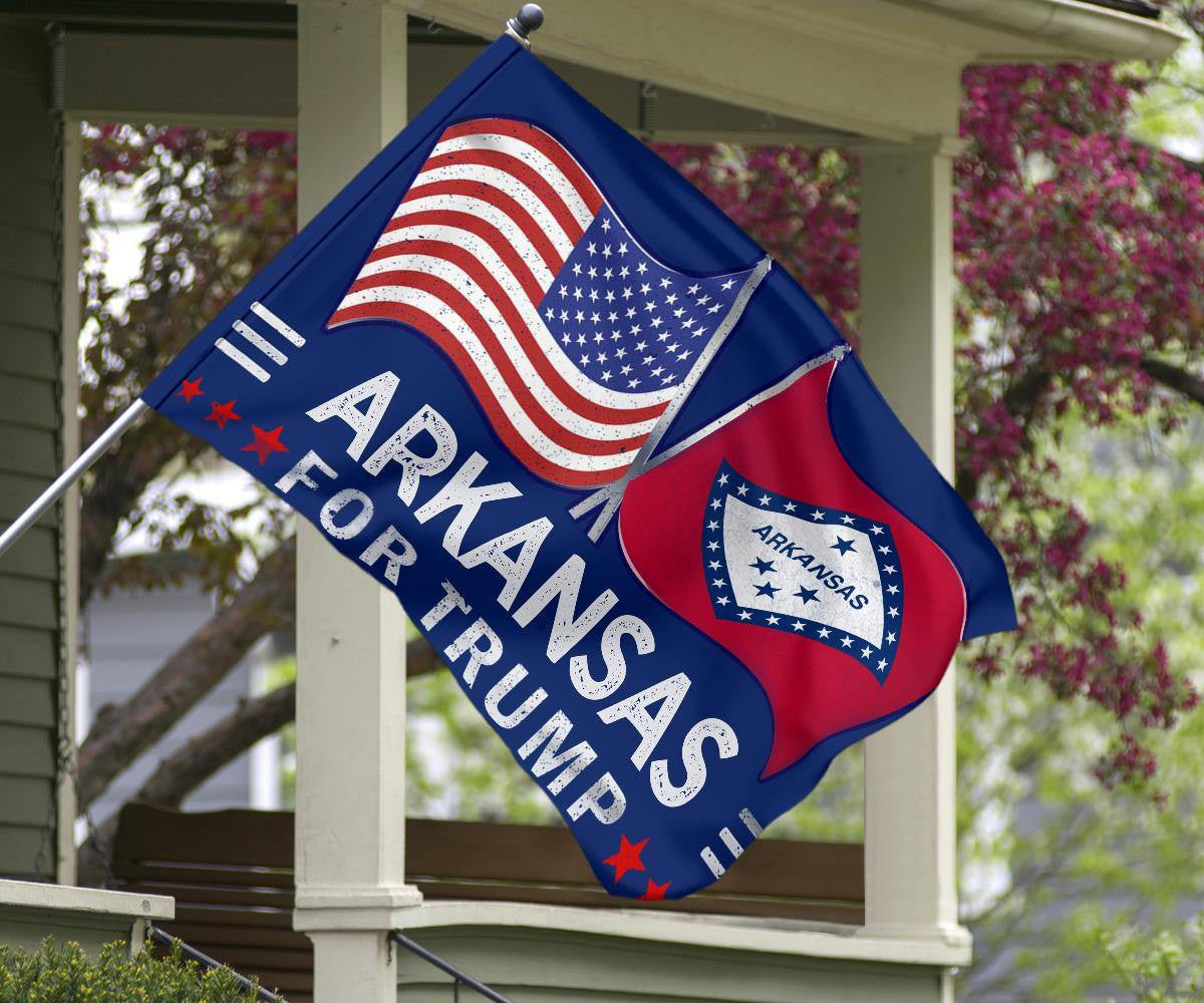 American Arkansas Flags Support for President