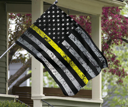 Thin Yellow Line Flag Old Retro Graphic American Flag With Yellow Stripe