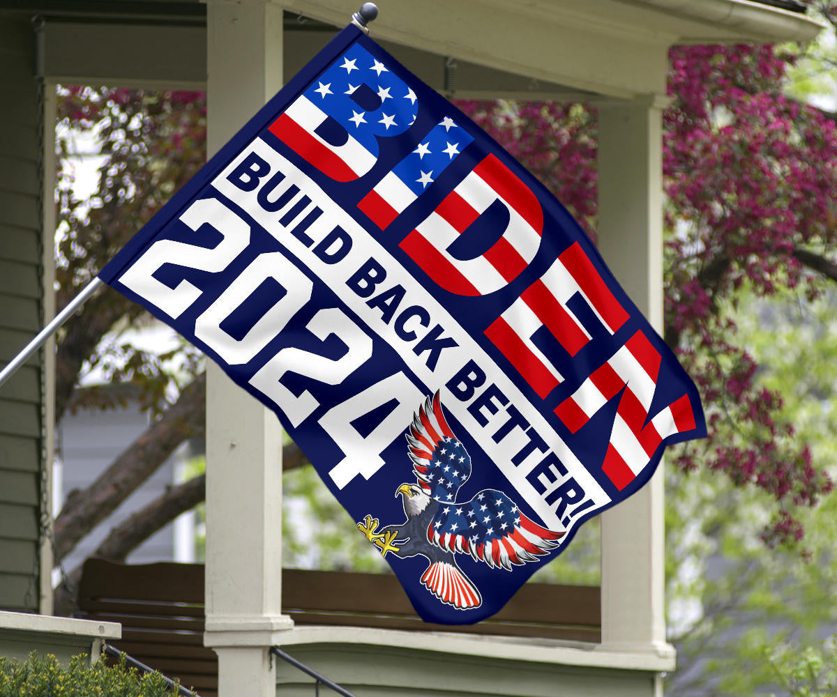 Biden Build Back Better 2024 Flag Re-Elect Joe Biden Presidential Election Campaign Flag