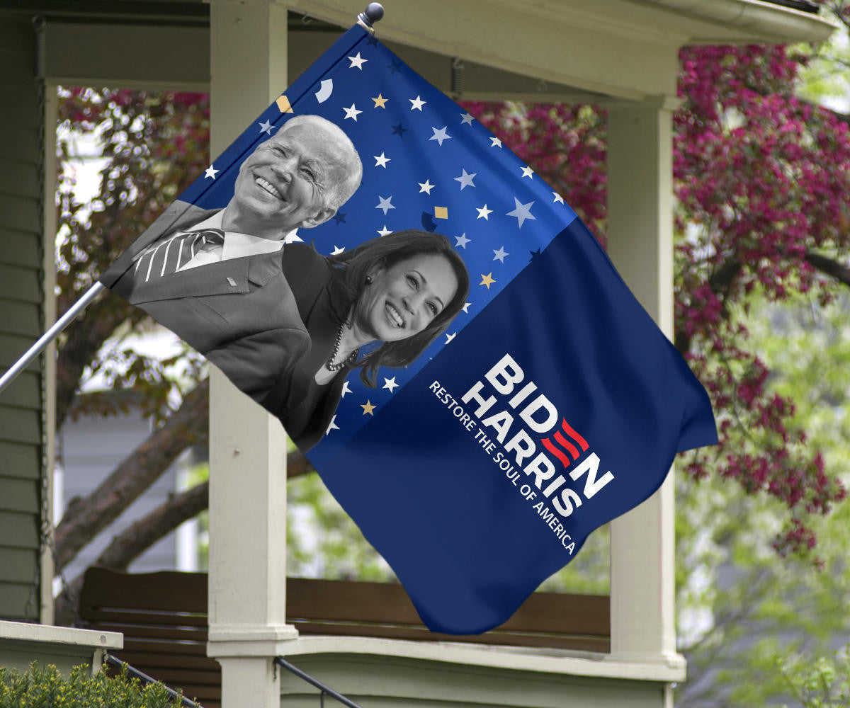 Biden Harris Restore The Soul Of America Flag 2024 Presidential Election Biden 2024 Merch