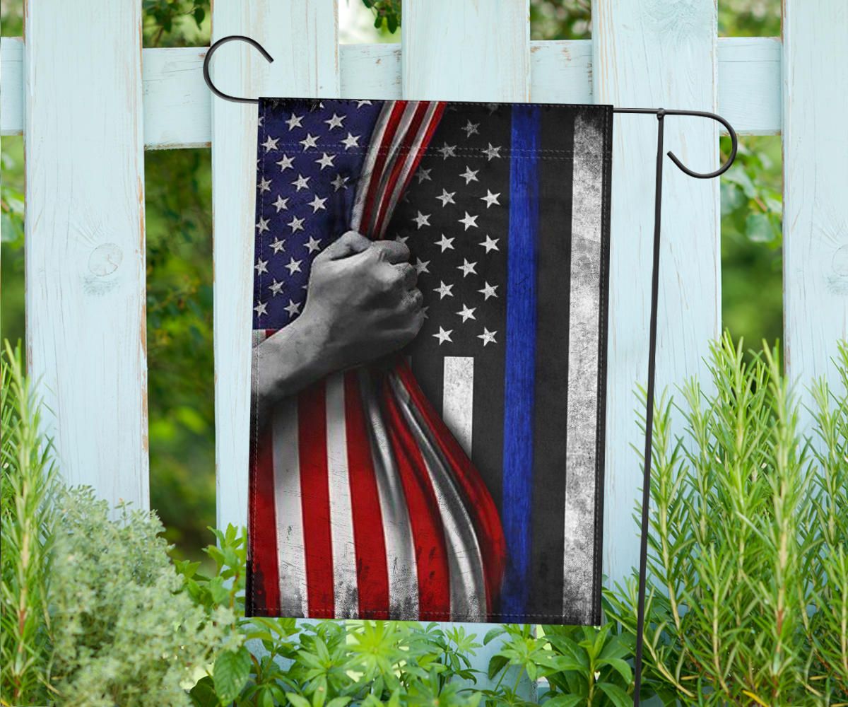 Thin Blue Line Flag Inside American Flag Best Gifts for Police Officers